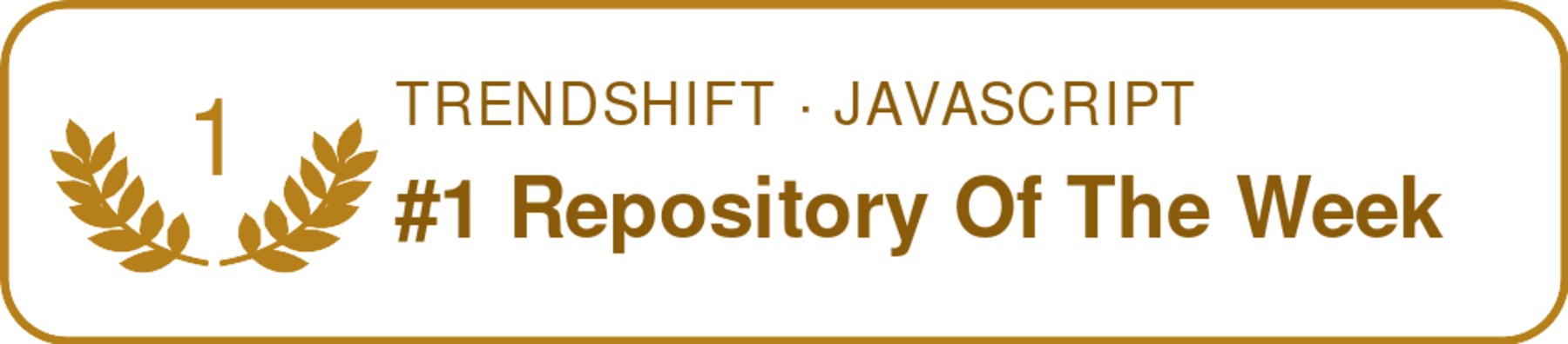dsh-our-free-model 获得的 Trendshift JavaScript 周榜第一徽章
