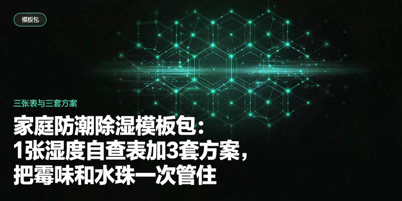 家庭防潮除湿模板包：1张湿度自查表加3套方案，把霉味和水珠一次管住