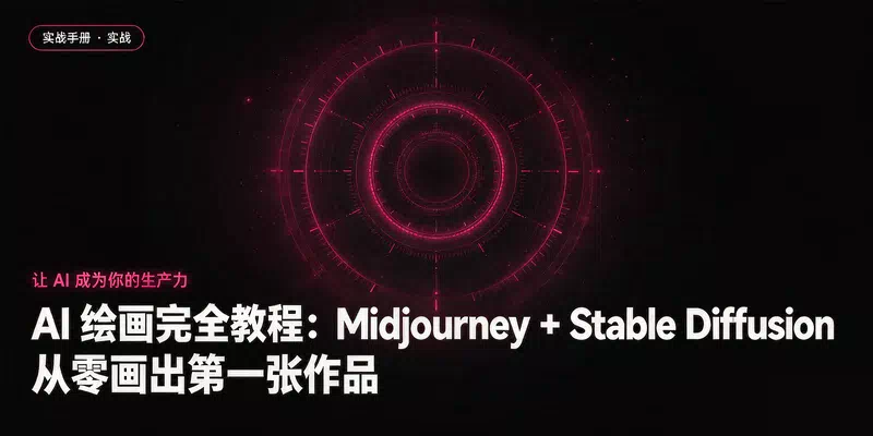 AI 绘画完全教程：Midjourney + Stable Diffusion 从零画出第一张作品