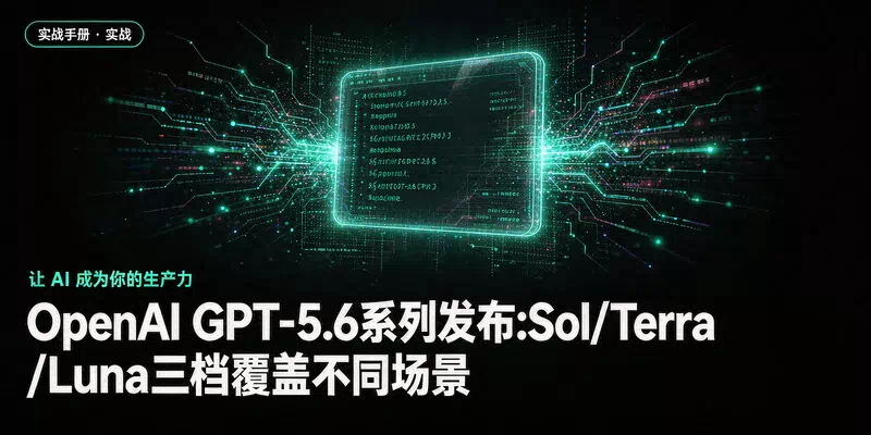 OpenAI GPT-5.6系列发布:Sol/Terra/Luna三档覆盖不同场景
