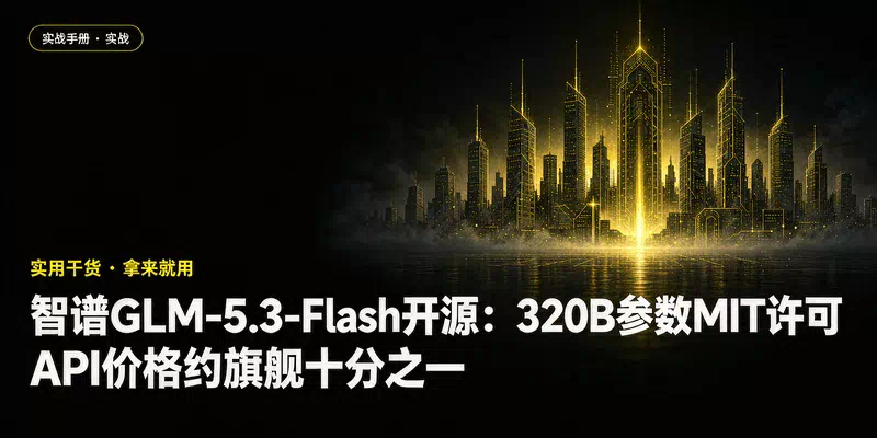 智谱GLM-5.3-Flash开源：320B参数MIT许可，API价格约旗舰十分之一