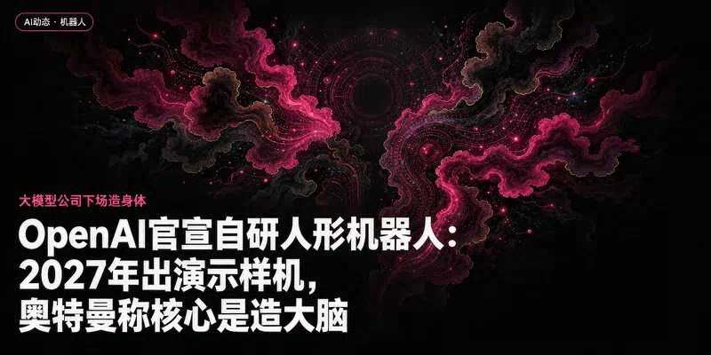OpenAI官宣自研人形机器人：2027年出演示样机，奥特曼称核心是造大脑