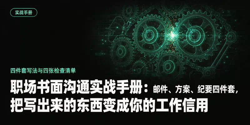 职场书面沟通实战手册：邮件、方案、纪要四件套，把写出来的东西变成你的工作信用
