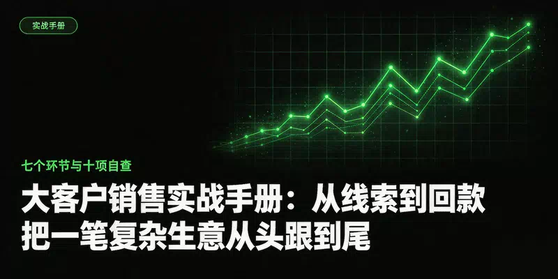 大客户销售实战手册：从线索到回款，把一笔复杂生意从头跟到尾