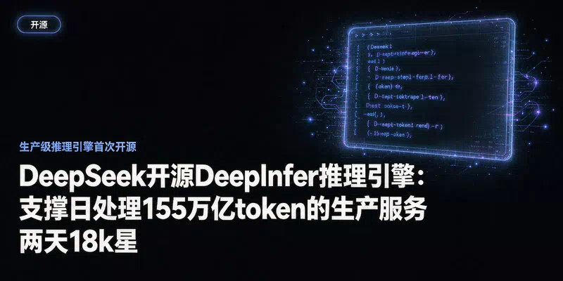 DeepSeek开源DeepInfer推理引擎：支撑日处理155万亿token的生产服务，两天18k星