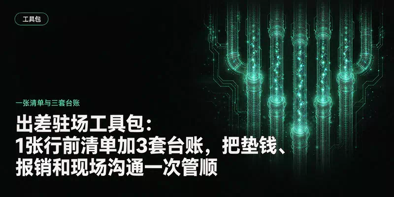 出差驻场工具包：1张行前清单加3套台账，把垫钱、报销和现场沟通一次管顺