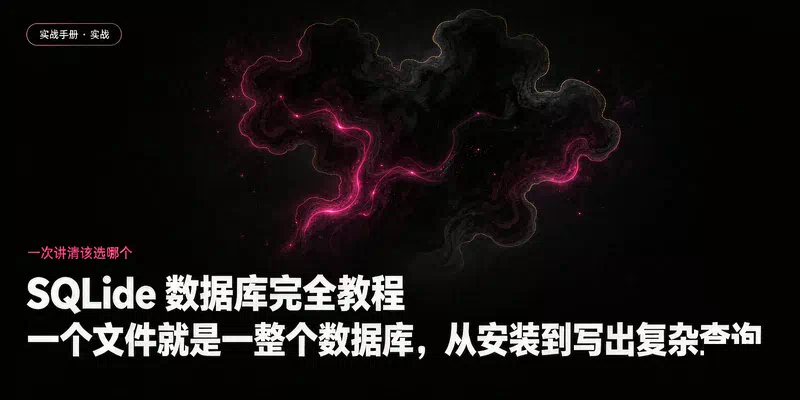 SQLite 数据库完全教程：一个文件就是一整个数据库，从安装到写出复杂查询