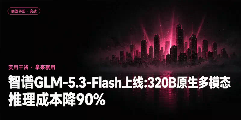 智谱GLM-5.3-Flash上线:320B原生多模态，推理成本降90%