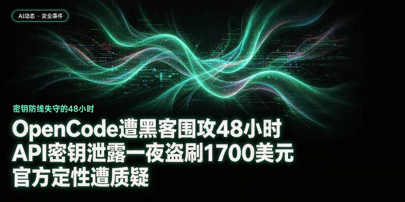 OpenCode遭黑客围攻48小时：API密钥泄露一夜盗刷1700美元，官方定性遭质疑