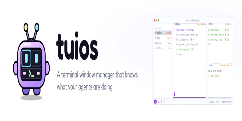 TUIOS 开源：知道你的 Agent 在干什么的终端窗口管理器，并行跑 Agent 不抓狂