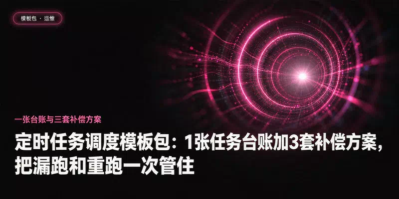定时任务调度模板包：1张任务台账加3套补偿方案，把漏跑和重跑一次管住