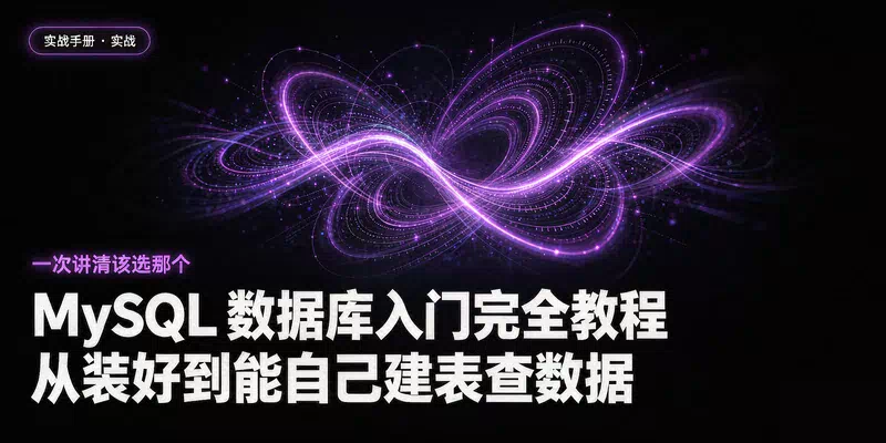 MySQL 数据库入门完全教程：从装好到能自己建表查数据