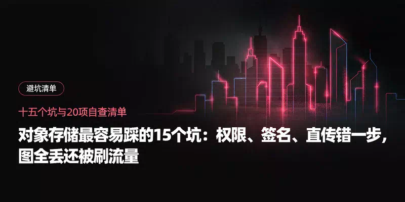 对象存储最容易踩的15个坑：权限、签名、直传错一步，图全丢还被刷流量
