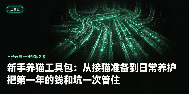 新手养猫工具包：从接猫准备到日常养护，把第一年的钱和坑一次管住