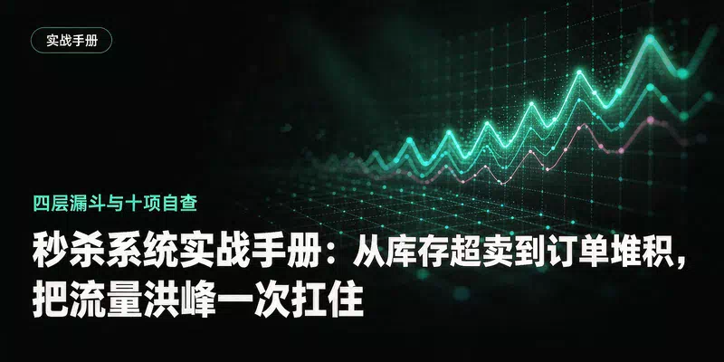 秒杀系统实战手册：从库存超卖到订单堆积，把流量洪峰一次扛住