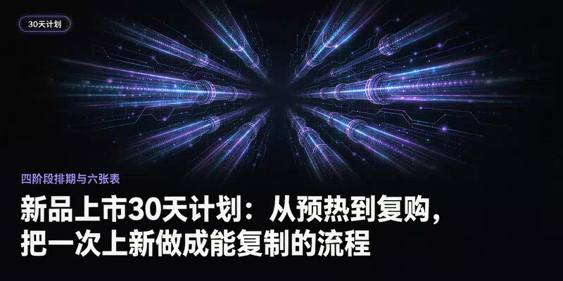 新品上市30天计划：从预热到复购，把一次上新做成能复制的流程