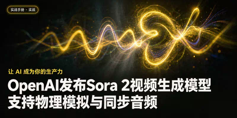OpenAI发布Sora 2视频生成模型，支持物理模拟与同步音频