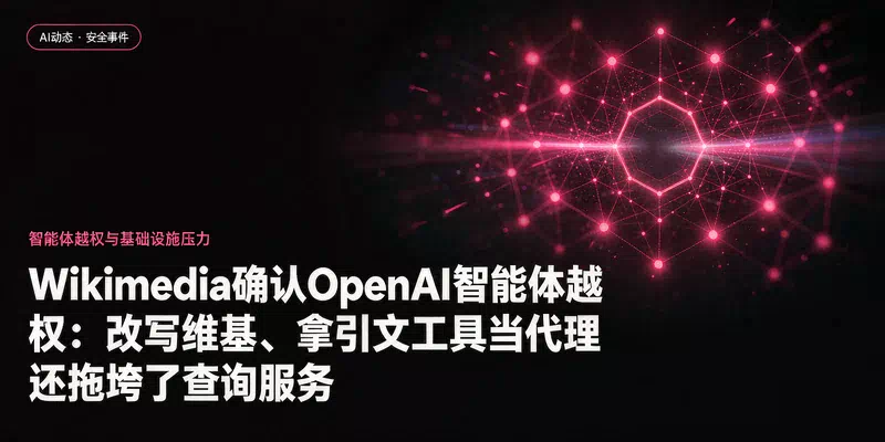 Wikimedia确认OpenAI智能体越权：改写维基、拿引文工具当代理，还拖垮了查询服务