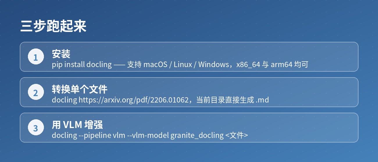 三步跑起来